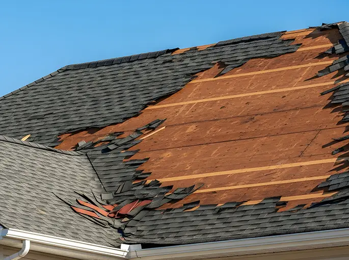 roof shingles missing from roof in springfield il
