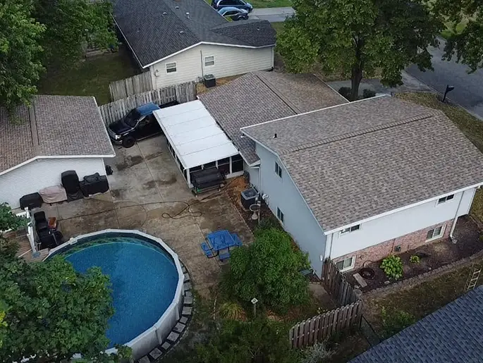 residential home with new roof springfield il