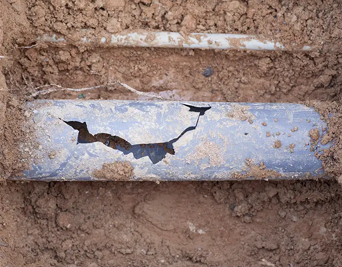 Broken sewer pipe springfield il
